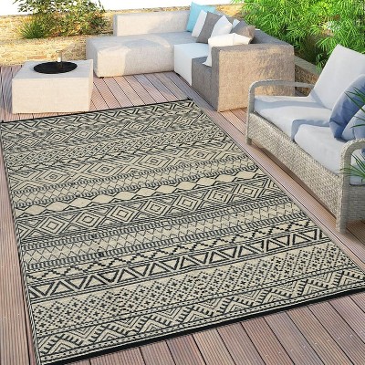 Acekool Outdoor Rug, Waterproof Foldable Reversible UV-Resistant Carpet for Patio, Deck, RV, Balcony, Easy Care