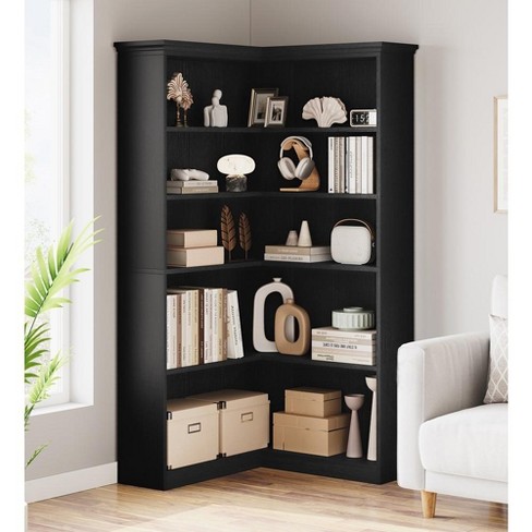 Corner Bookshelf 72.8in Farmhouse Bookcase Large Bookshelf Target