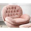 NicBex Velvet Swivel Accent Chair,Upholstered Swivel Living Room Chairs with Curved Backrest and Ottoman,Accent Chairs for Living Room - 2 of 4