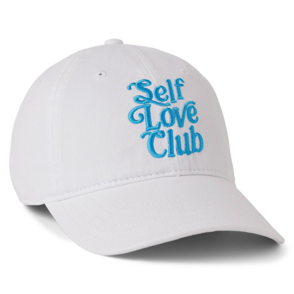 Self-Love Club Baseball Hat - Mighty Fine White