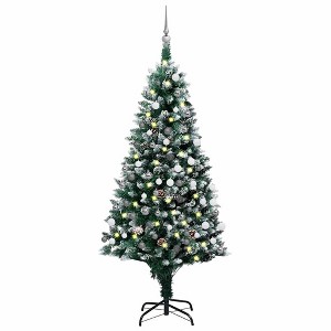 vidaXL Artificial Pre-lit Christmas Tree with Ball Set&Pine Cones 70.9" - 1 of 4