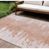 Terra Cotta Salmon And Copper Abstract Washable Indoor Outdoor Area Rug - 2 of 4