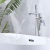 WOWOW Single Handle Freestanding Tub Faucet with Hand Shower in Brushed Gold - 4 of 4