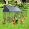 Metal Chicken Coop 86"×40"×40" Chicken Run with Waterproof Cover Portable Poultry Cage, for Outdoor Walk-in Poultry Rabbit Duck Cage Back Yard - 2 of 4