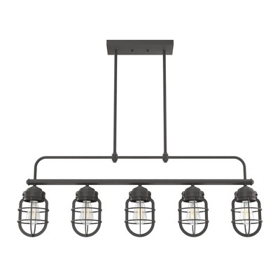 Hunter 5" Starklake Ceiling Light Chandelier Noble Bronze Finish - 5 Bulbs, Industrial Design for Dining & Kitchen Spaces