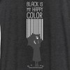 Women's Wednesday Black Is My Happy Color Silhouette Racerback Tank Top - 2 of 4