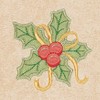 Linum Home Textiles Christmas Holly Bunch - Embroidered Luxury 100% Turkish Cotton Hand Towels (Set of 2) - 3 of 3