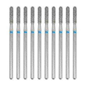 Unique Bargains Emery Nail Drill Bit Set for Acrylic Nails 3/32 Inch Nail Art Tools 44.2mm Length Blue 10Pcs