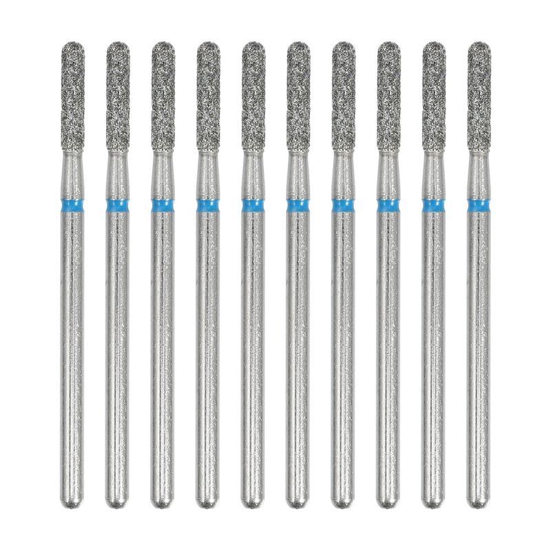 Unique Bargains Emery Nail Drill Bit Set for Acrylic Nails 3/32 Inch Nail Art Tools 44.2mm Length Blue 10Pcs, 1 of 7