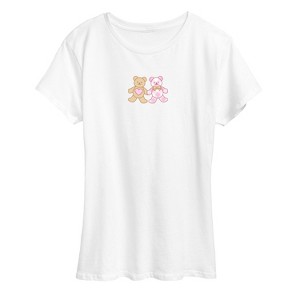 Women's - Instant Message - Bear Patches Short Sleeve Graphic T-Shirt - 1 of 4