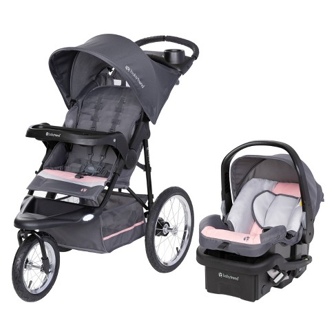 Infant car seat outlet and jogging stroller combo