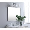 Elegant Lighting Soft corner metal rectangular mirror 30x36 inch in Silver - 3 of 4