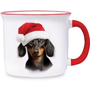 Collections Etc Festive Holiday Dog 14 oz. Mug, Microwave and Dishwasher Safe - 1 of 3