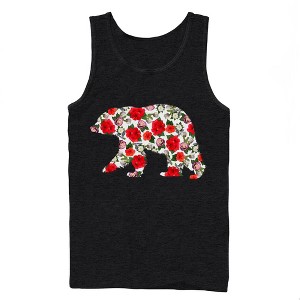 Men's Lost Gods Floral Print Bear Tank Top - 1 of 4
