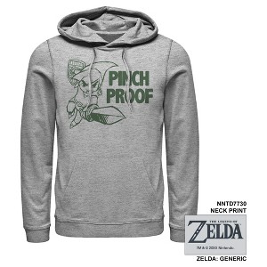 Men's Nintendo Legend of Zelda St. Patrick's Day Link Pinch Proof Pull Over Hoodie - 1 of 4