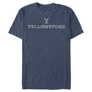 Men's Yellowstone White Dutton Ranch Brand Logo T-Shirt - 1 of 4