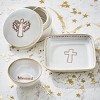 tag Multicolor Ceramic Cross Trinket Dish - Decorative Tray for Christmas, 5" x 5" x 0.75", Easy Wipe Clean - 2 of 2
