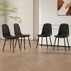 Set of 6 Modern Dining Chairs with Black Metal Legs and Comfy Backrest, Armless Upholstered Chairs for Kitchen, Dining Room, Living Room-Tanpinhause - 2 of 4