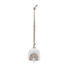 4" Ceramic Rainbow Hanging Bell White/Beige - Sagebrook Home - 2 of 4