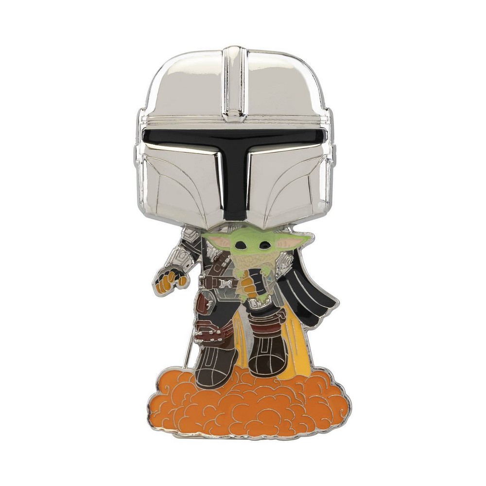 Funko POP! Star Wars: The Mandalorian - Mando Holding Grogu Grey/Silver