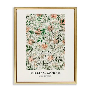 Stupell Industries William Morris Jasmine Pattern Floating Frame Canvas Art - 1 of 4