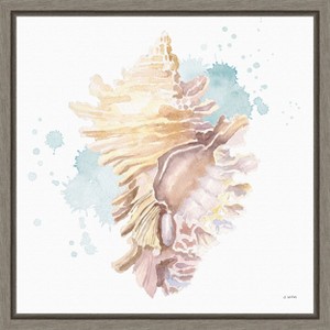 Amanti Art Salento Coast IV (Seashell) by James Wiens Canvas Wall Art Print Framed 16-in. x 16-in. - 1 of 4