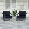WestinTrends Avalon Outdoor Modern HDPE Patio Club Chairs with Deep Seat Cushions (Set of 2) - 2 of 4