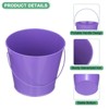 Unique Bargains Galvanized Metal Rustic Multipurpose Bucket with Handle 6 Pcs - 4 of 4