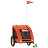 vidaXL Pet Bike Trailer Orange Oxford Fabric and Iron 53.9" x 26.8" x 28.3" - 2 of 4