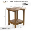 VINGLI Outdoor Side Table with 2 Layer Storage, Plastic Waterproo HDPE Adirondack Coffee End Tables for Patio, Backyard, Pool, Indoor Use - 3 of 4