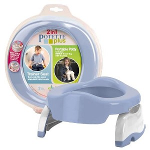 Kalencom Potette Plus 2-in-1 Travel Potty and Trainer Seat - Dual-Purpose Potty Training Toilet Seat - Portable Potty for Toddler Travel - with Durable, Lock-in Legs and Splash Guard - 1 of 4