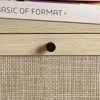 Rattan Nightstand, Boho Bedside Table with Storage Drawer & Metal Legs, Farmhouse Wood Small Night Stand End Table for Bedroom Living Room - 4 of 4
