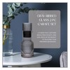 Elle Decor Ribbed 2-Piece Carafe Set Bedside Night Water Carafe, Glass Pitcher and Cup that Doubles as a Lid Glass Tumbler, Gray - 2 of 4