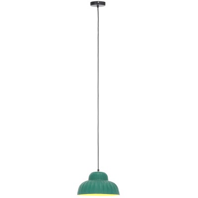 Destryn 13" Height Adjustable Pendant - PND3021 - Green - Safavieh