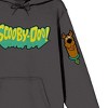 Scooby Doo Character Chenille Patch Long Sleeve Charcoal Hooded Sweatshirt - 2 of 3