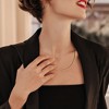 EVERLY JEWELRY | 10K Yellow Gold 0.85mm Diamond Cut Cable Chain Necklace, 16 inc & 2 inc - 4 of 4