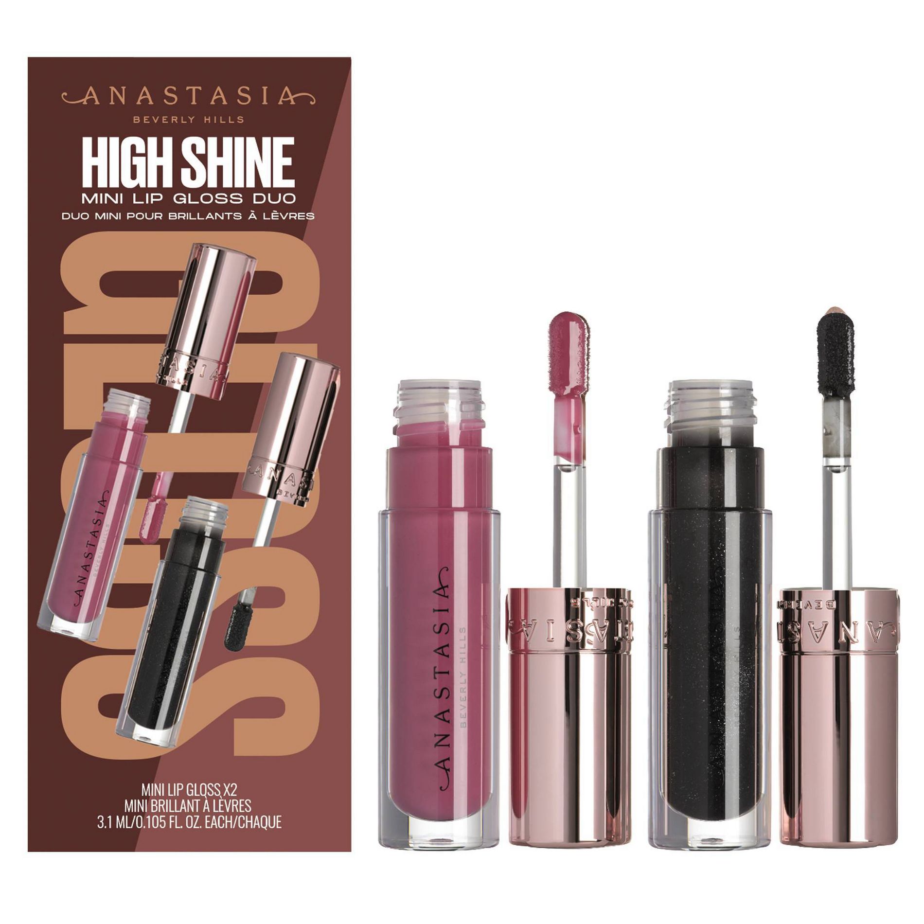 Anastasia Beverly Hills HIGH-SHINE Mini Lip Gloss Duo - Pulse + Phantom - 0.1oz - Ulta Beauty