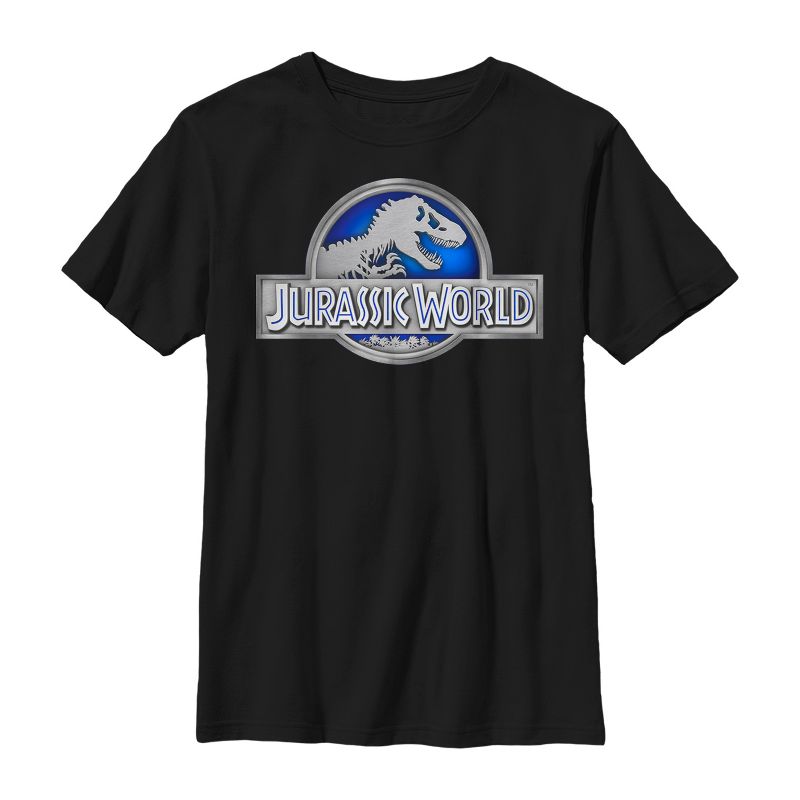Boy's Jurassic World T. Rex Logo T-Shirt, 1 of 5