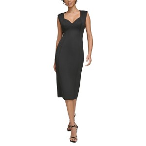 Calvin Klein Womens Sleeveless Seamed Sheath Scuba Midi Dress - 1 of 1
