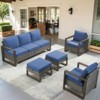 Buenhomino 5PC Outdoor Patio Conversation Set with Ottoman - 2 of 4