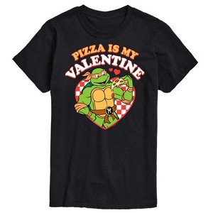 Men's - Teenage Mutant Ninja Turtles - Pizza Is My Valentine Short Sleeve Graphic T-Shirt - 1 of 4
