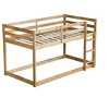 NicBex Twin over Twin Bunk Bed Wooden Bed Frame Low Height Design with Ladder and Full Length Guardrail, No Box Spring Required - 3 of 4