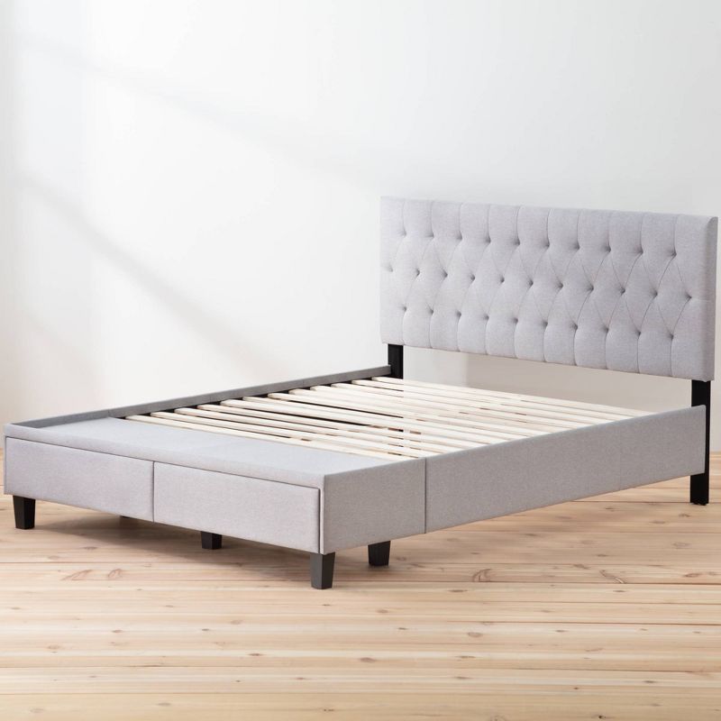 Anna Upholstered Bed with Drawers - Brookside Home, 1 of 10