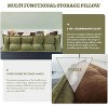 Hachikiko 2-in-1 Chenille Wedge Pillow Set - Handmade Backrest for Bed/Couch, Adjustable PP Cotton Fil - 3 of 4