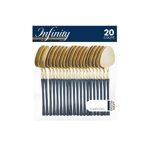 Infinity Modern Design Disposable Plastic Flatware Set – 40-Piece Elegant Cutlery for Parties and Events - 1 of 3