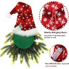 Lighted Gnome Christmas Door Wreath, Artificial Santa Xmas Hanging Sign - 4 of 4