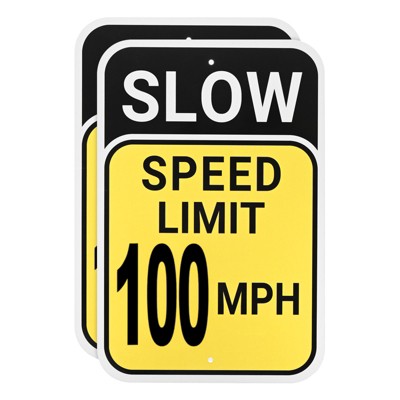 Unique Bargains Aluminum Weather Resistant Waterproof Rust Free Traffic Signs 2 Pcs
