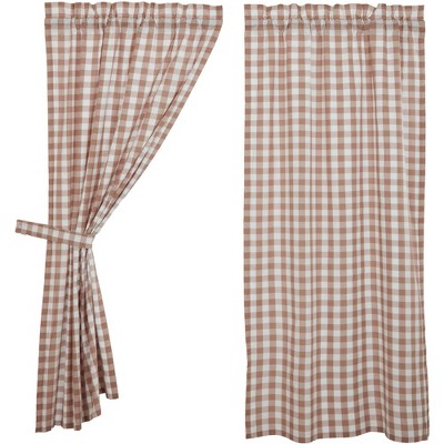 Annie Buffalo Portabella Check Short Panel Set of 2 63x36  VHC Brands