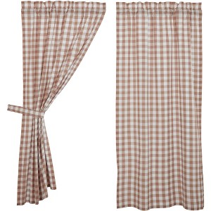 Annie Buffalo Portabella Check Short Panel Set of 2 63x36  VHC Brands - 1 of 4