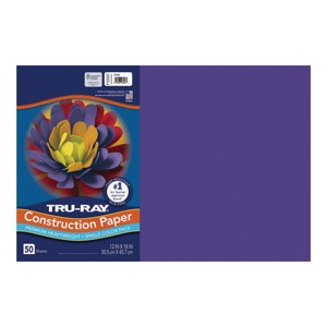 Dixon 12" x 18" Tru-Ray® Heavyweight Construction Paper - Purple - 25 Packs - 1 of 4